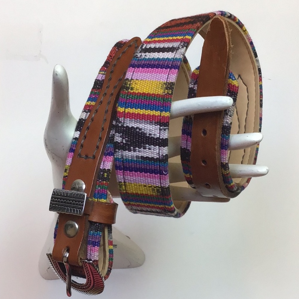 Vertical Striped Colorful Women’s Belt